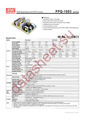 PPQ-1003D datasheet  